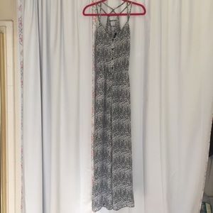 Fora small black and white strappy jumpsuit